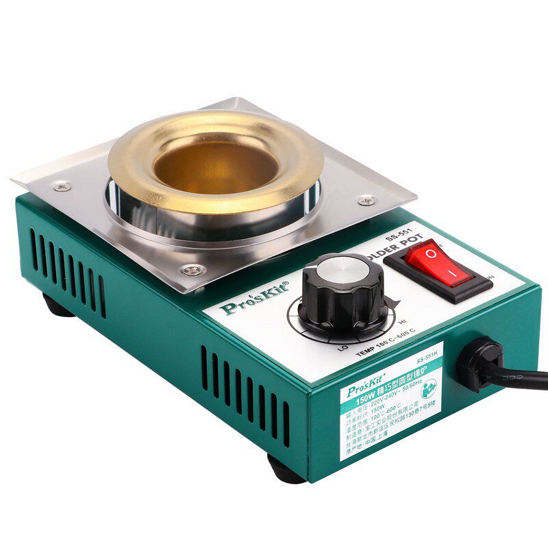 台湾宝工SS-551H可调温镀钛焊锡炉锡锅浸锡炉环保熔小锡炉150w