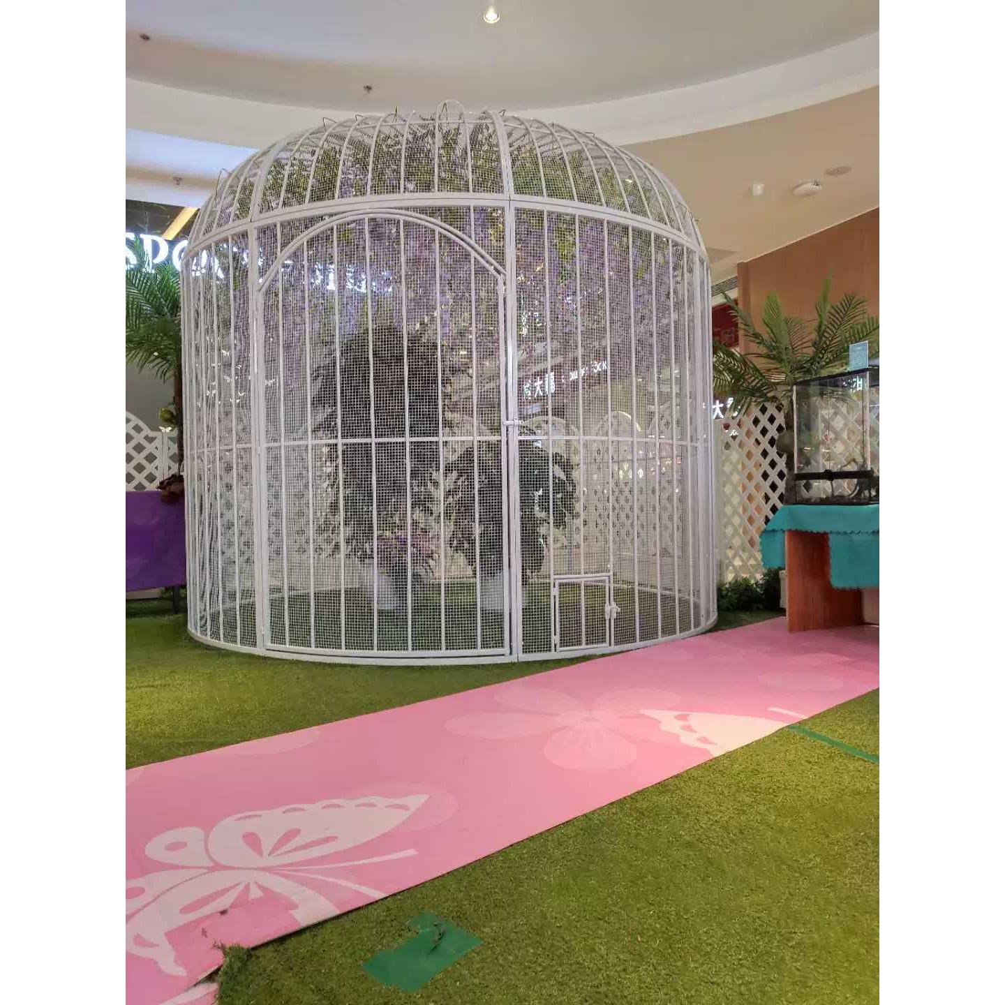 铁艺装饰鸟笼特大号鸟笼八哥虎皮鹦鹉笼落地户外超大型孔雀养鸟笼