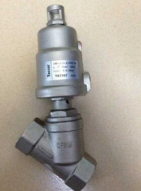 304不锈钢气动角座阀 高温蒸汽Y型内螺纹丝扣角座阀门 DN25 40 50