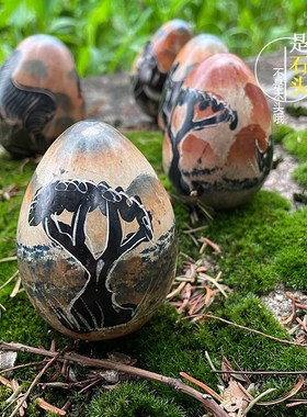 非洲肯尼亚特产手工艺p礼物摆件动物金合欢树石蛋形桌面玄关装饰