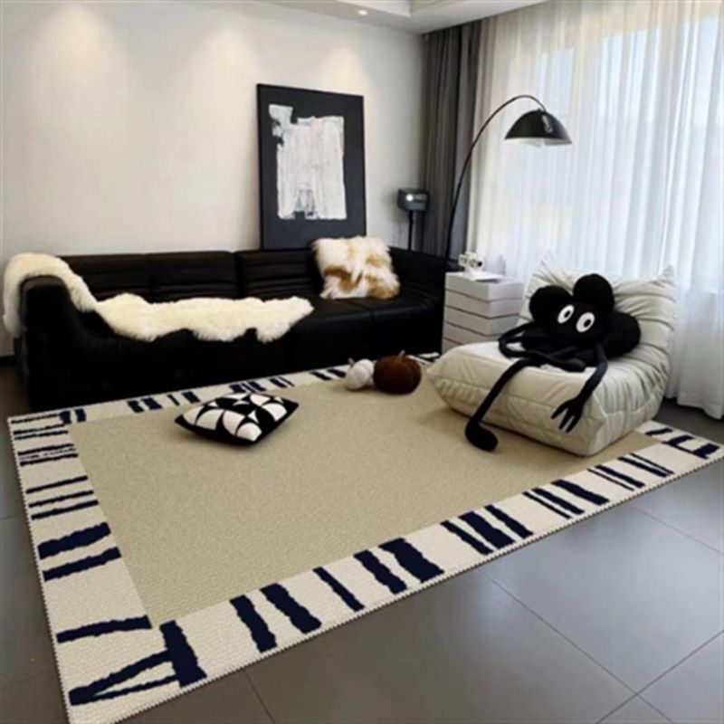 仿羊绒地毯客厅卧室床边毯u法式沙发茶几毯复古奶油风高级家用地