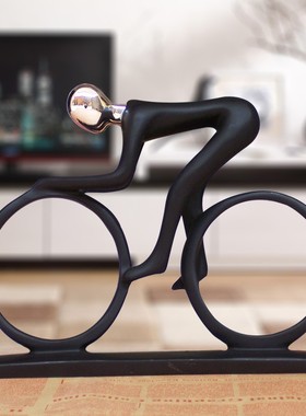 简约办公室摆件创意北欧桌面客厅书房酒柜O运动人物装饰品摆设