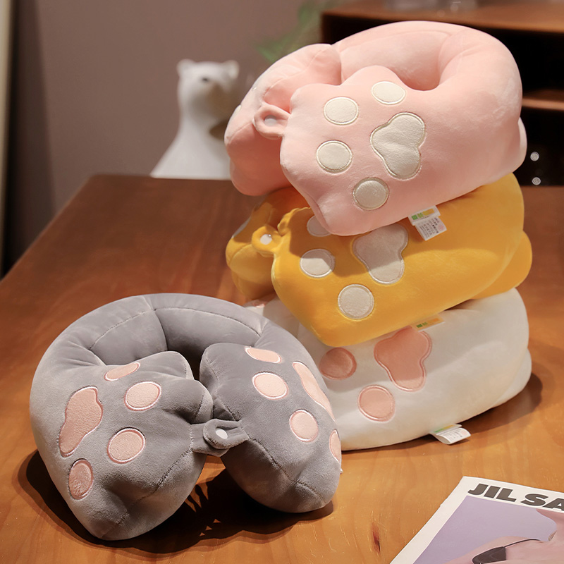 可爱猫爪型枕护颈枕脖枕飞机枕脖子靠枕学生P旅行睡觉便携形枕头