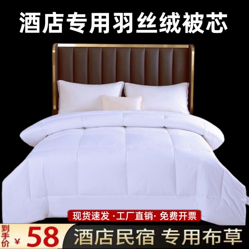 五星级酒店专用被子宾馆白被芯丝绵被春秋四季2米xQ2.3冬被1.5夏