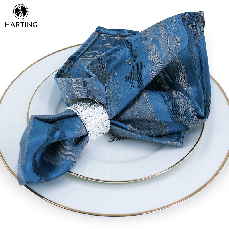 高档北欧酒店口布擦杯布围脖子西餐餐巾布L折花席巾扣餐桌方巾垫