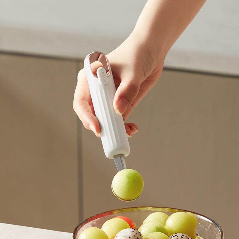 挖水果球神器冰淇淋勺专用挖球勺子不锈钢家用水果挖球器西瓜勺子