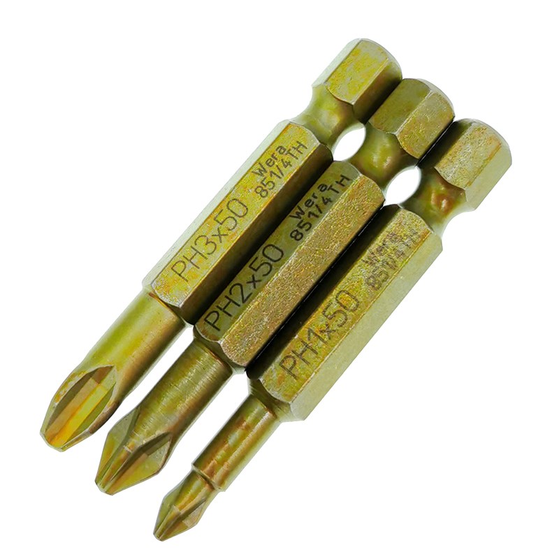 德国维拉WERA防锈加硬抗扭十字螺丝批头851/4TH PH1 PH2 PH3*50mm