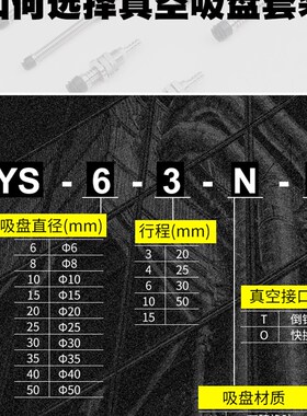 妙德型双层真空吸盘组侧接管接头 PJYS-30/35/40/50-6/15-N/S-T/O