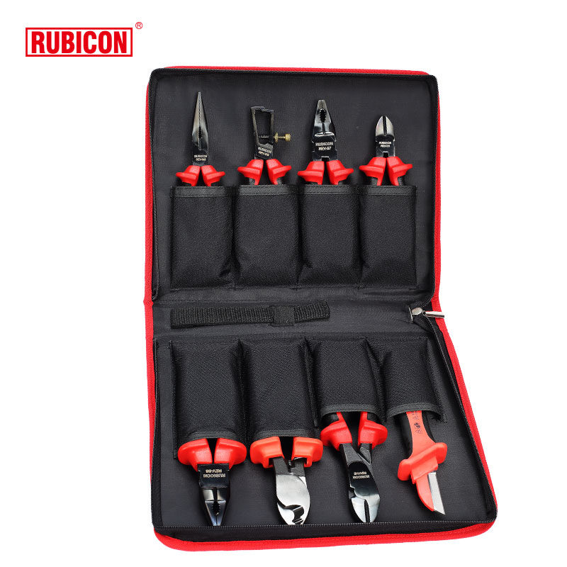 日本RUBICON罗宾汉绝缘剪钳螺丝批工具包套装REV-08A/08B电工组套