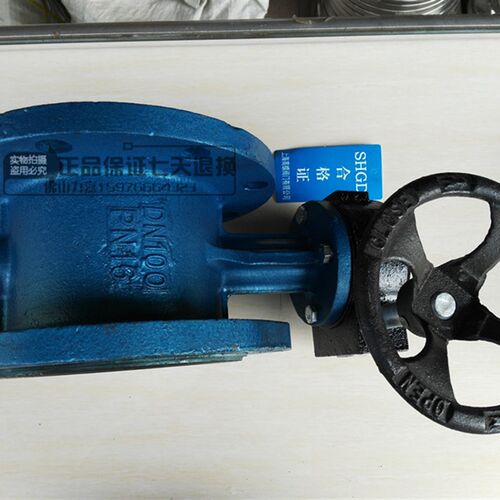D341X-10/16手动软密封铸铁涡轮涡杆法兰蝶阀DN50 80 100 150 200