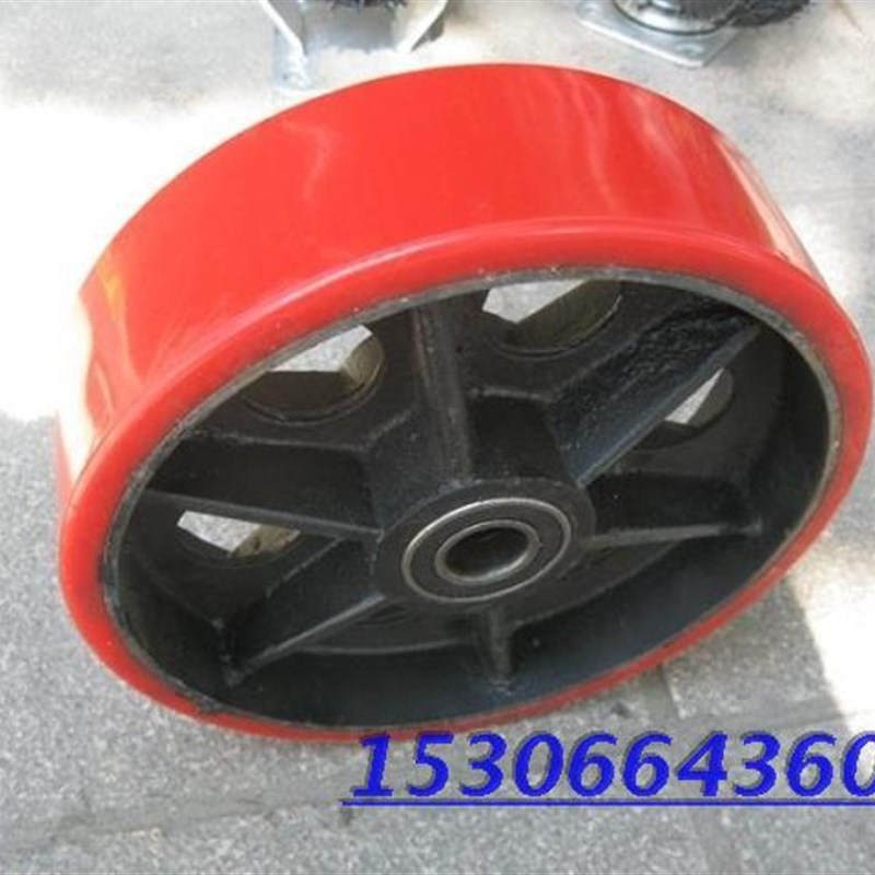 10寸250mmX70mm重型铸铁轮铁芯聚氨酯无支架轮片单轮载重1.2吨
