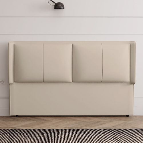 2024新款真皮软包床头简约现代超薄落地L靠背板实木科技布单买定