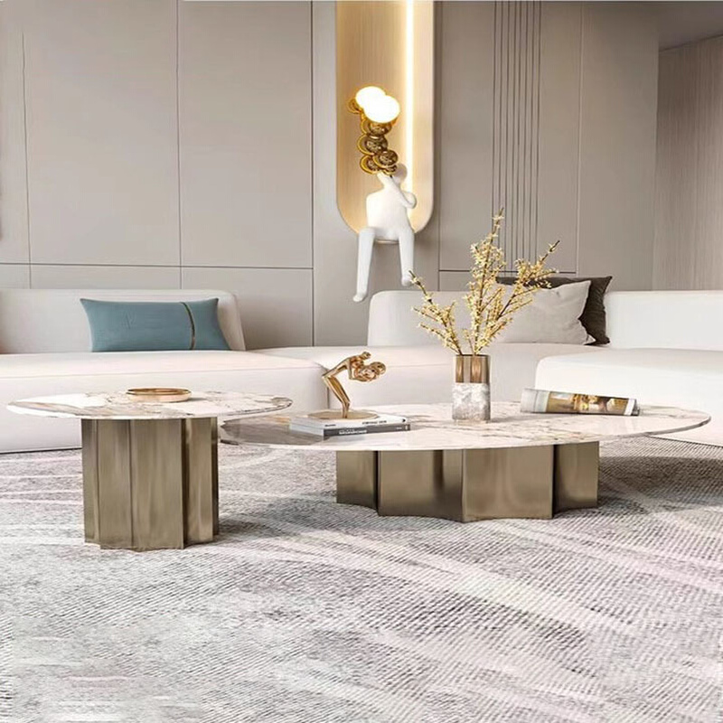 岩板异形茶几现代简约设计师款意式极简客厅家用客厅轻奢高端茶桌