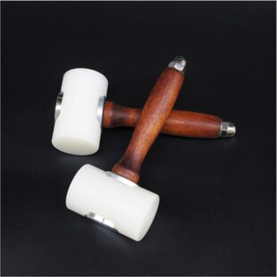 DIY手工皮具皮革皮雕锤子槌印花工具尼龙锤雕刻锤木柄打斩锤榔头