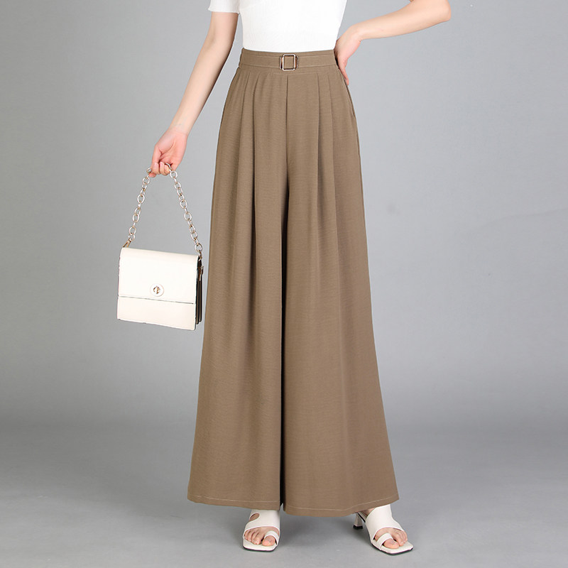 网红裤裙阔腿裤女春夏薄款2025新款梨型身材显瘦垂感甩裤大脚长裤