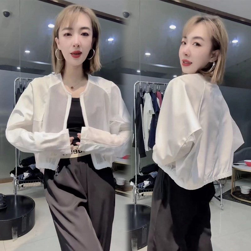 2025夏季新款韩版时尚长袖防晒服女夹克薄款透气外套防晒衫皮肤衣