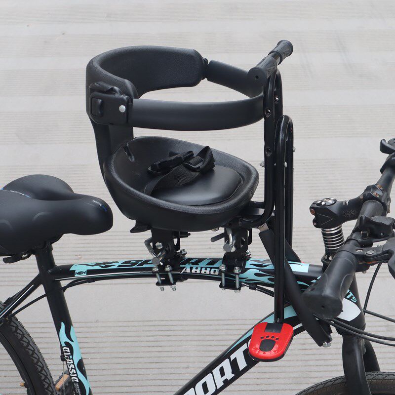 山地自行车儿童座椅护栏可打开山地车宝宝座椅前置前后Z调节全包
