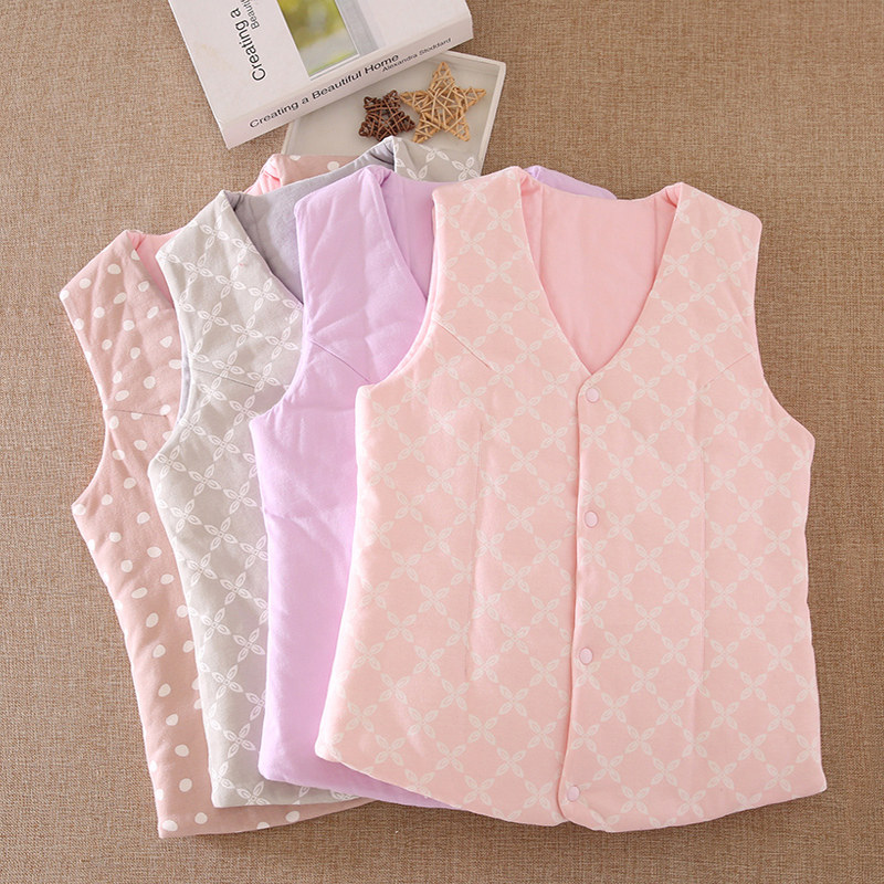 纯棉花加厚马夹女士保暖马甲内穿外穿坎肩妈妈贴身内胆背心秋冬季