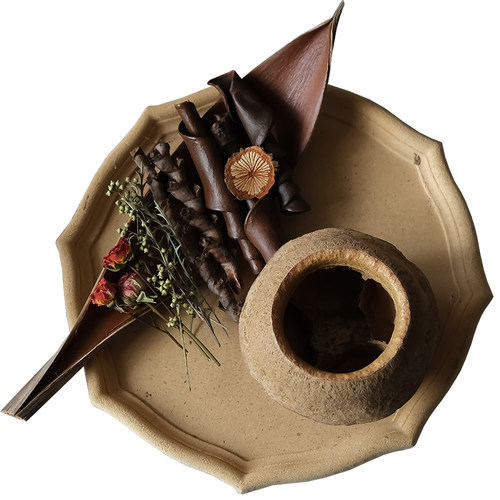 诧寂风真干燥f花摆件桌面摆设民宿软装样板间茶道装饰品拍照道具