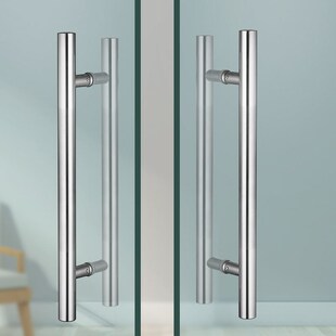 玻璃门把手不锈钢拉手大门钢化手柄双面J推拉配件高档扶手对装加