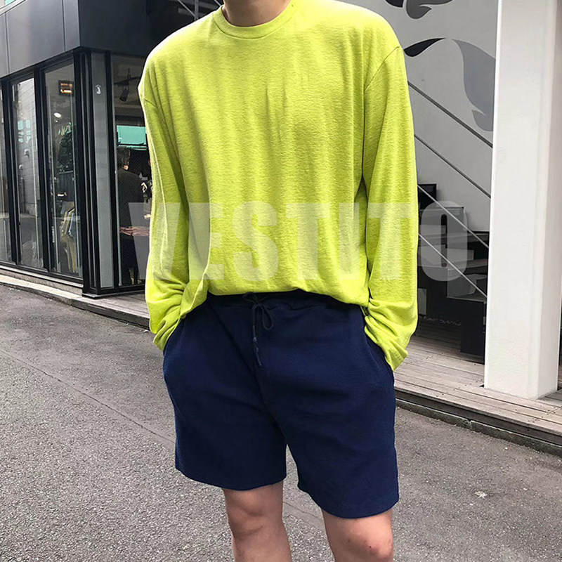 韩版秋冬男士纯色口袋长袖打底衫D青年百搭长款T恤时尚内搭帅