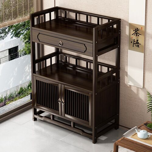 家用茶叶柜茶具置物架客厅靠墙储物柜非实木O陈列架多宝阁摆件架