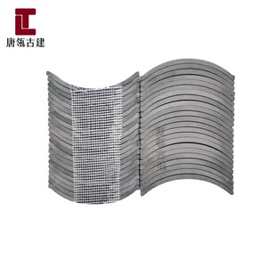 仿古瓦片装饰立瓦条铺地围t边古建小青瓦拼花半圆瓦造型背景景观