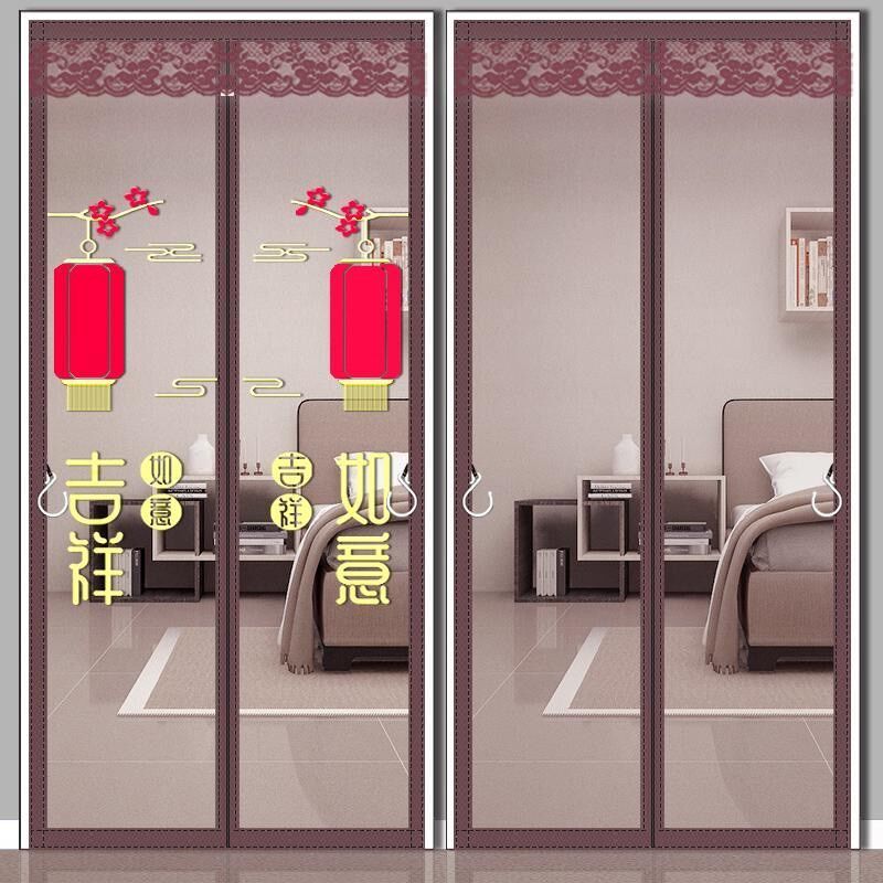 厨房专用门帘门店后厨防蚊门w帘早餐店厨房临时纱门小户型单门纱