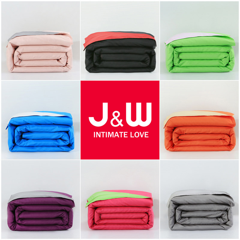 纯色双色全d棉被套150 180 200x230 220x240单人双人单件被罩