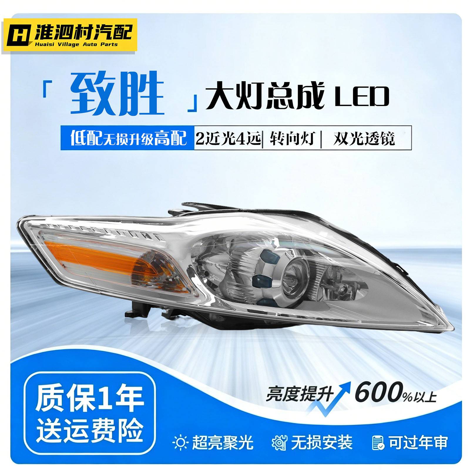 蒙迪欧致胜大灯总成改装LED
