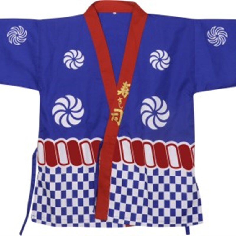 日本韩国寿司料理日式厨师工衣男制服上装工作服工服日式工衣包邮