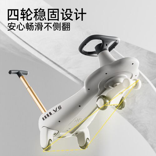 儿童扭扭车1-10岁小孩宝宝溜溜车摇摆车防N侧翻双人可坐带推杆玩