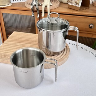 18/10不锈钢奶锅多用喝茶y杯子咖啡杯热奶杯三层钢户外小奶壶