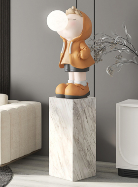 客厅落地摆件轻奢m办公室灯家居饰品大理石玄关楼梯乔迁开业礼物