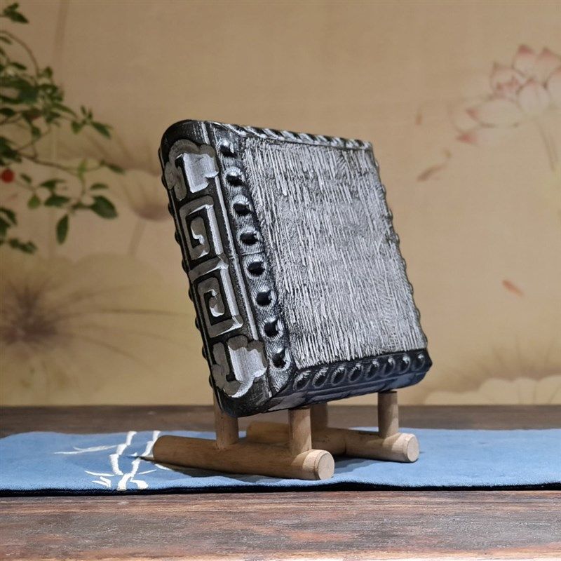 方石头底座青石壶承杯垫中国风古典陈设摆件盆景座茶桌茶壶隔热垫