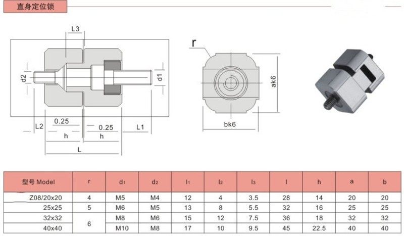 供应HASCO边锁Z080/32*32模具定位块Z080/25*25 32*3240*40精定位