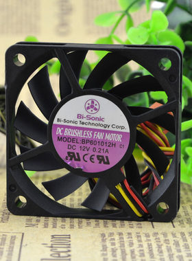 BP601012H 全新 百瑞BI-SONIC 12V 0.21A 6CM 6010 3线散热风扇