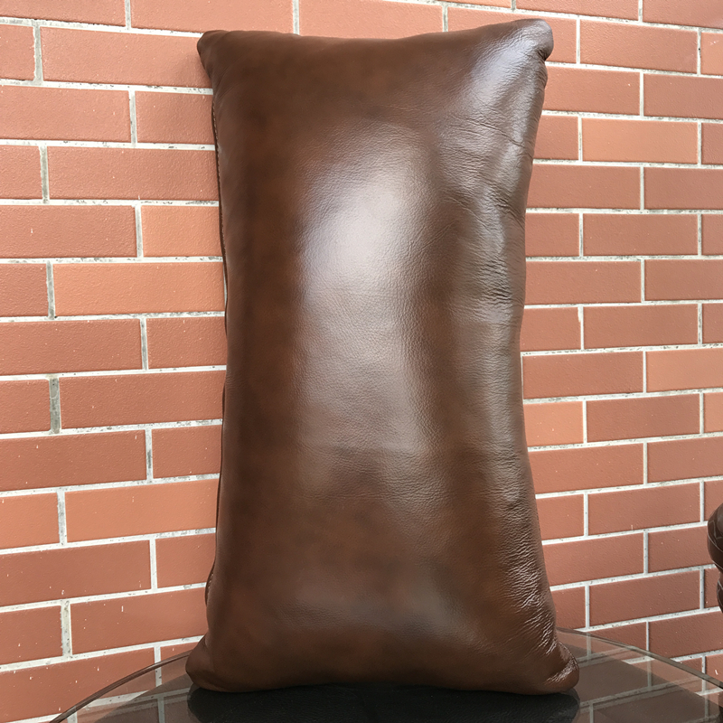 进口全真皮d黄牛头层高端整皮/腰枕/沙发/汽车靠垫/靠枕/抱枕/含