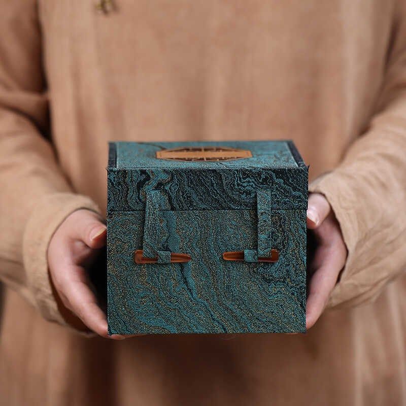 高档紫砂壶e建盏包装锦盒瓷器盖碗茶杯子礼品盒古玩茶具收纳盒空