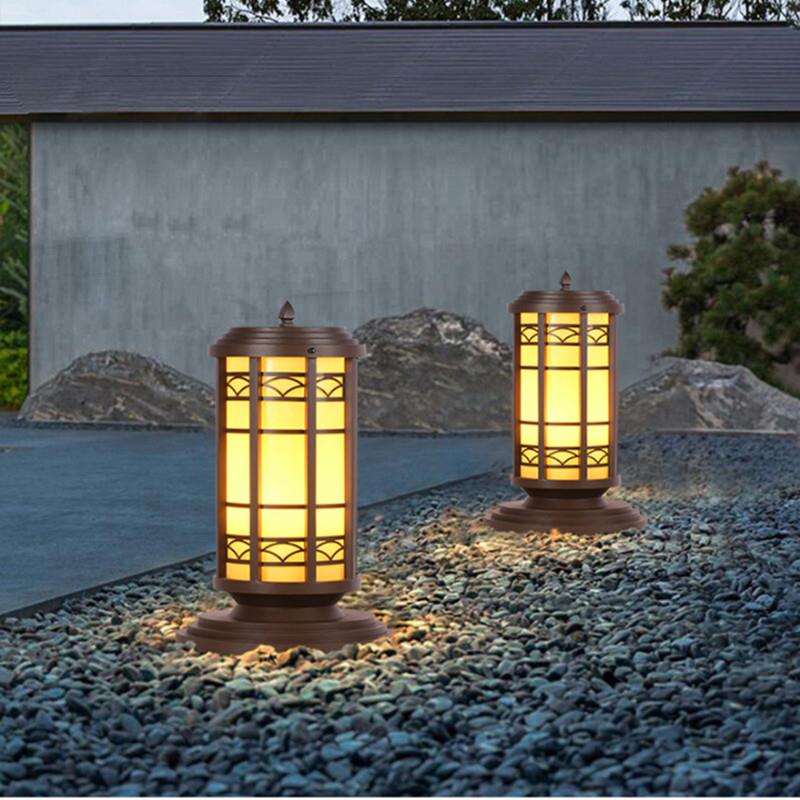 厂家柱头灯户外防水庭院柱灯景观装饰别墅围墙灯圆形柱头灯