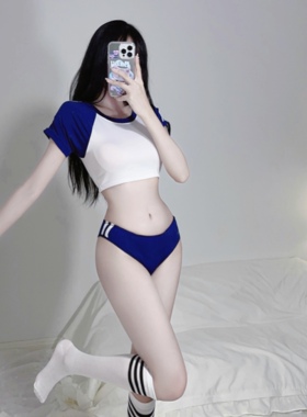 微胖体操服女纯欲风套装日系少女学院学姐风啦啦队沙滩体操服泳衣