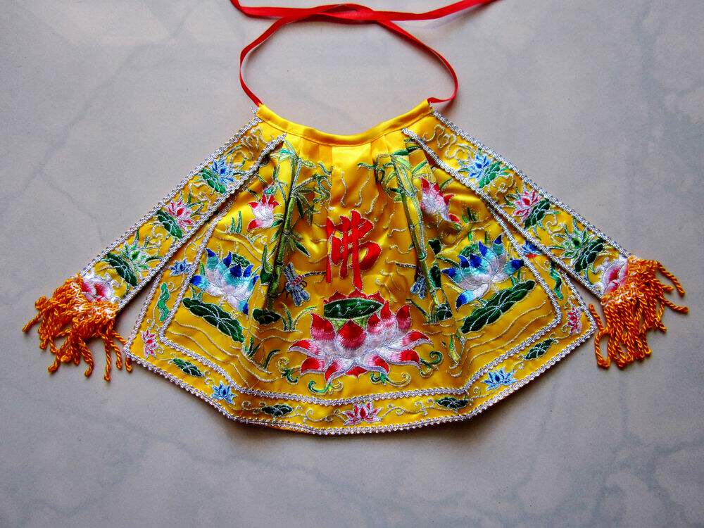 佛像披风 佛袍 佛衣观音佛像披风 莲花披风竹衣神衣菩萨披风20cm