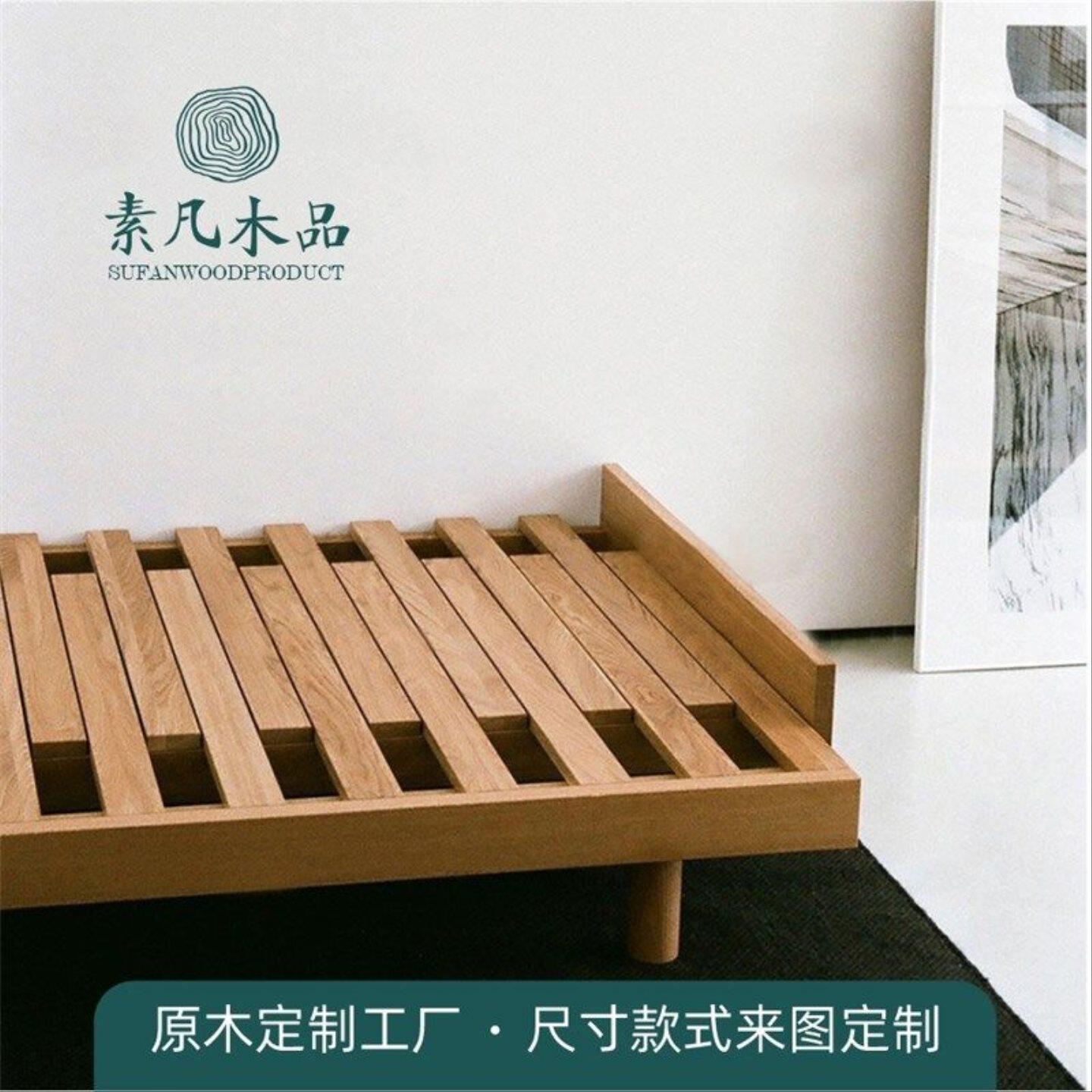 新品北美红橡木床黑胡桃实木推拉床小卧室放大床折叠沙发床可定做