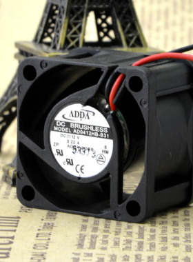 全新ADDA 4028 AD0412HB-B31 12V 0.22A 4CM 1U机箱滚珠 散热风扇