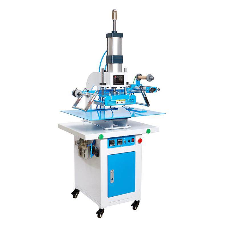 气动烫金机全自动皮革塑料logo大面积烫印机压痕商标铜版纸压唛