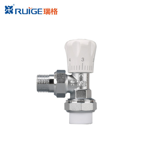 瑞格PPR温控阀 直式/角式 暖气片用阀门 铜阀散热器6分DN15 20