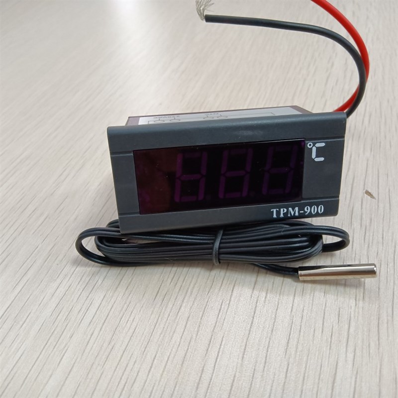 220V数显嵌入式温控表头数字工业温度表带热敏探头TPM-900温度表