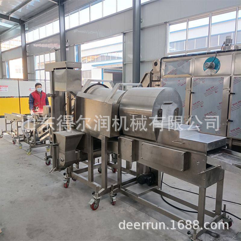小型薯条裹粉机 滚筒上粉机 上浆上粉生产线 操作简单 1000kg/h,清洗/食品/商业设备,果蔬加工设备,淘宝优惠券,粉丝福利购,淘宝优惠卷