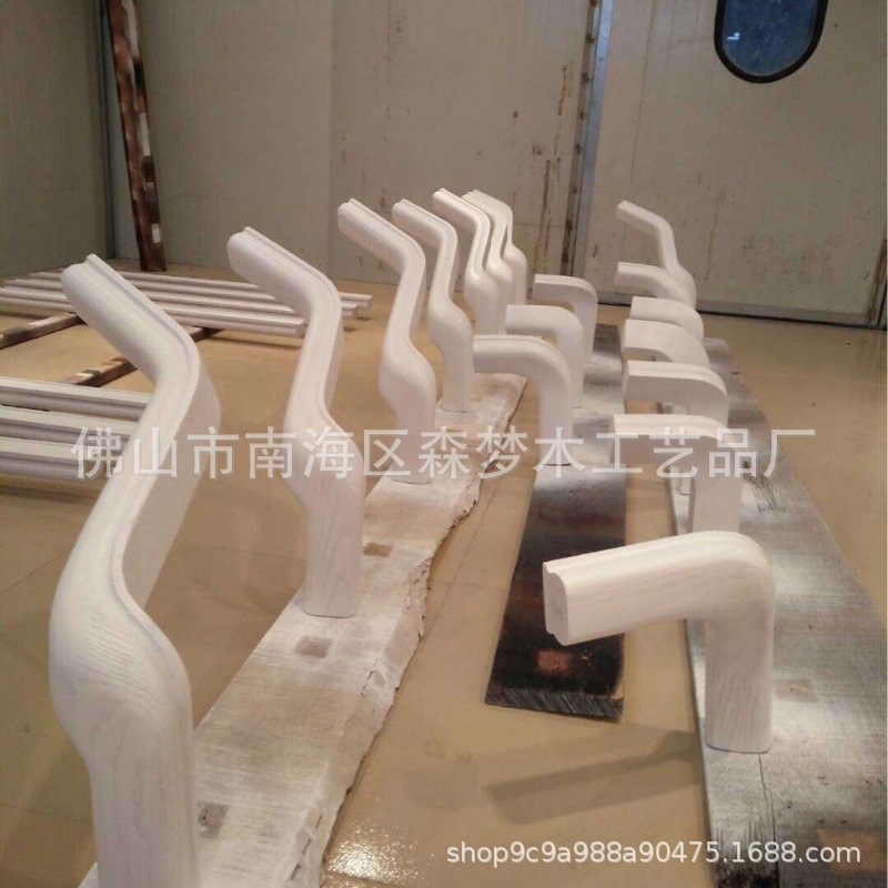 实木楼梯扶手弯头U型弯头旋转弯头上下弧度弯平弯V头左右起步弯头