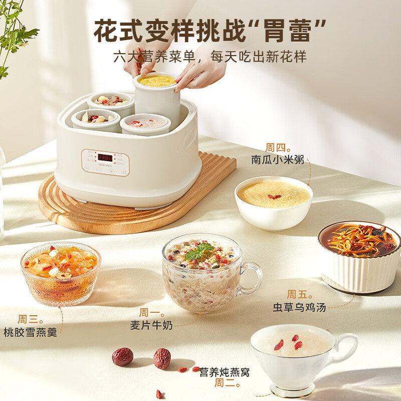 电炖锅煲汤炖g锅家用煮粥神器陶瓷煮粥锅小型智能插电隔水炖炖盅